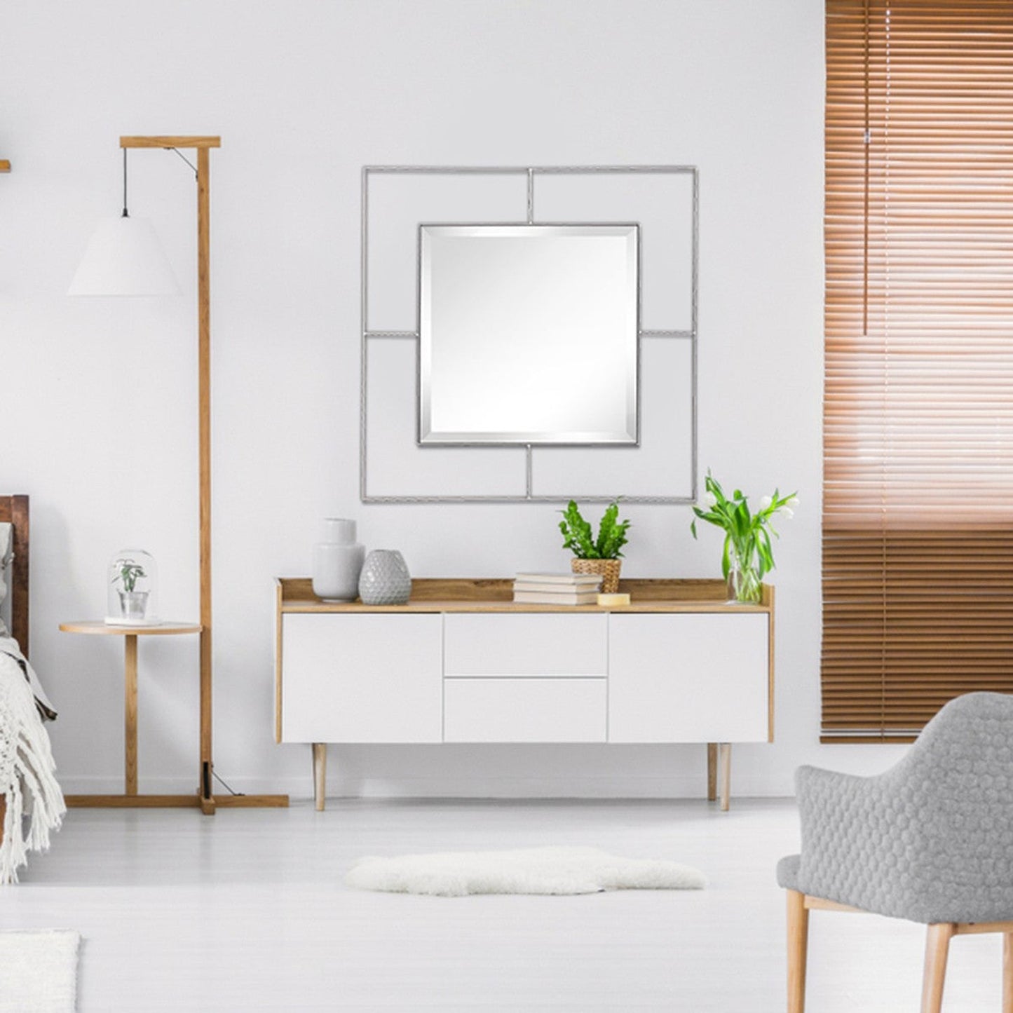 HomeRoots Square in Square Wall Mirror