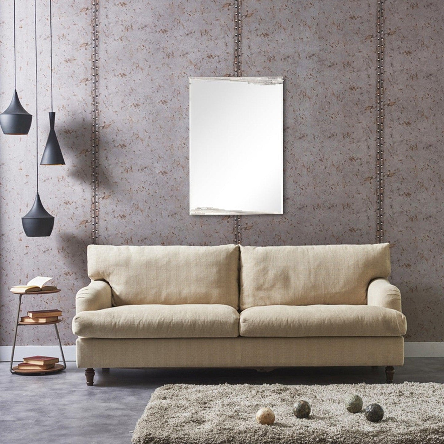 HomeRoots Striped Falling Wall Mirror