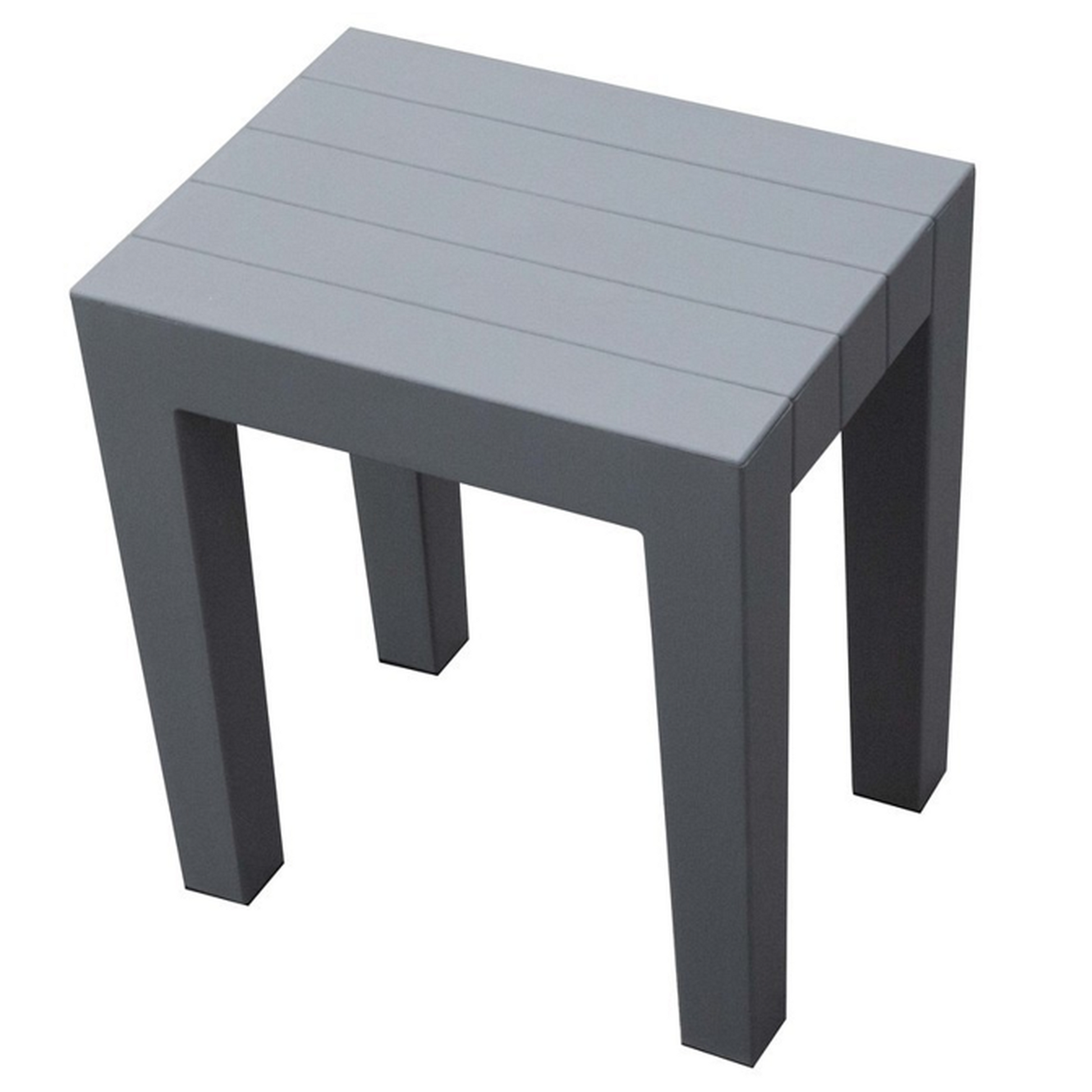 HomeRoots Super Sturdy Plastic Shower Stool in Gray