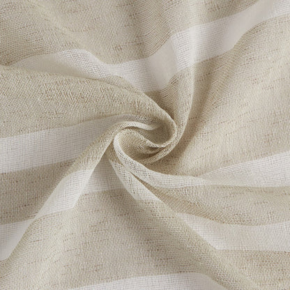 HomeRoots Taupe And White Striped Shower Curtain