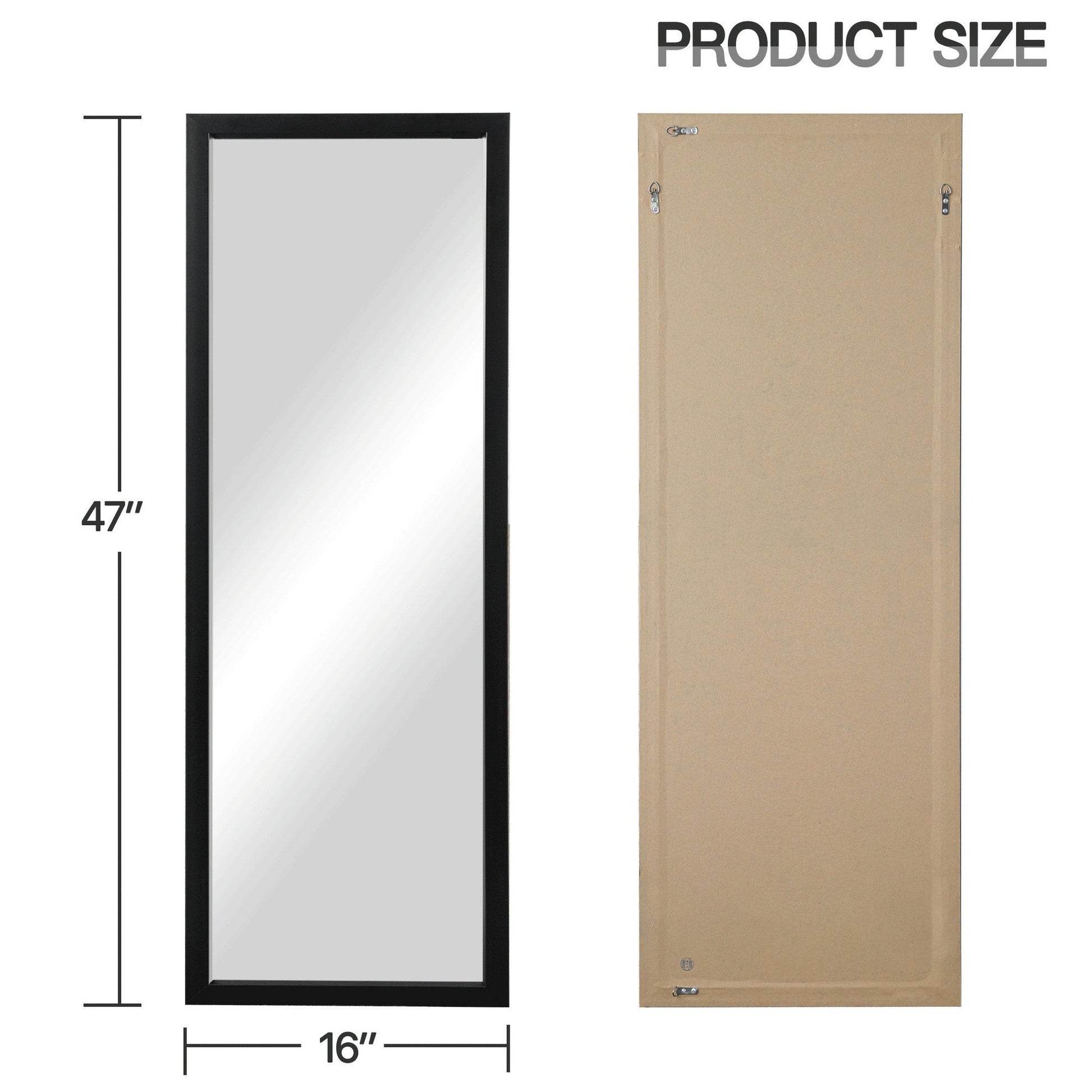 HomeRoots Thick Border Black Full Length Mirror