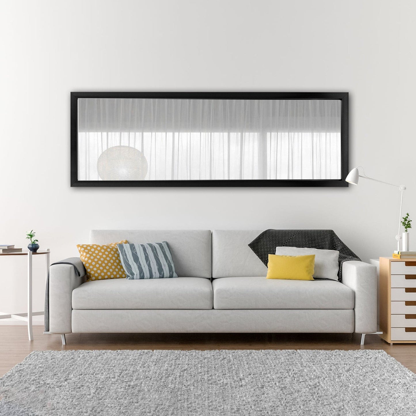 HomeRoots Thick Border Black Wall Mirror