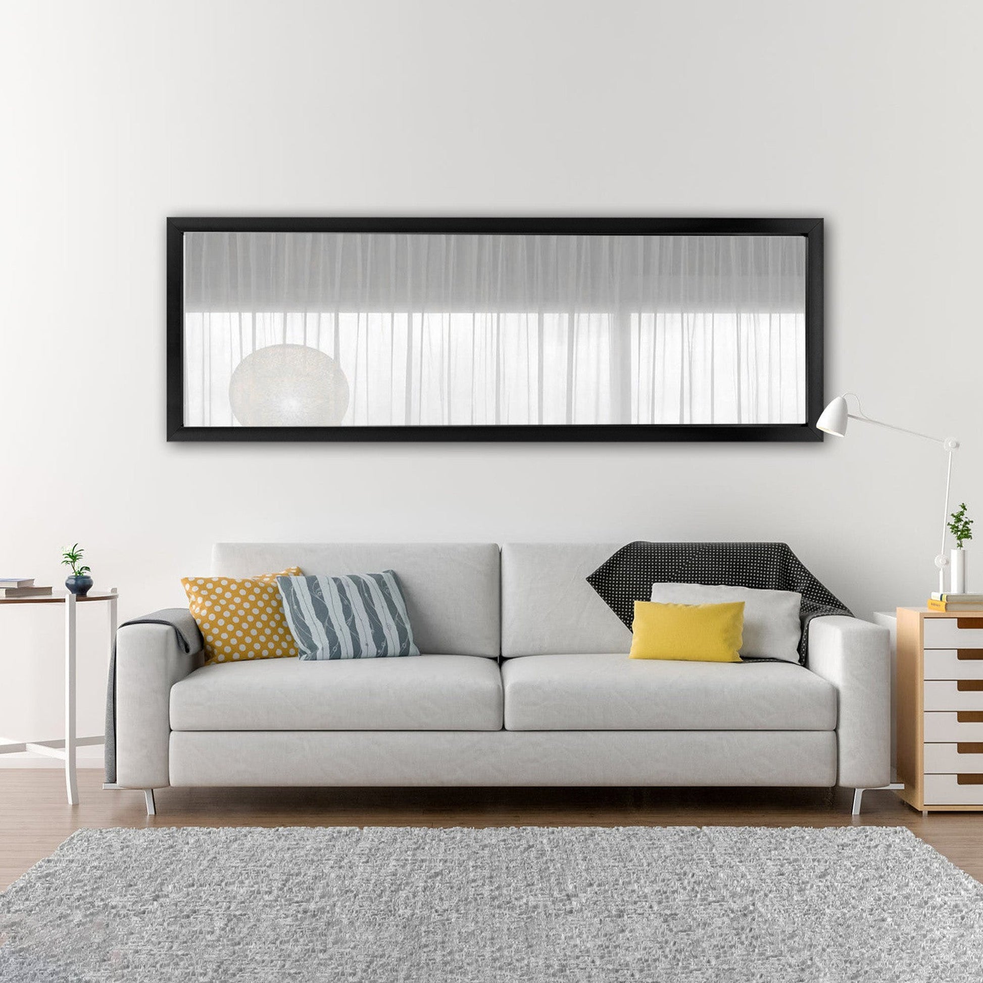 HomeRoots Thick Border Black Wall Mirror