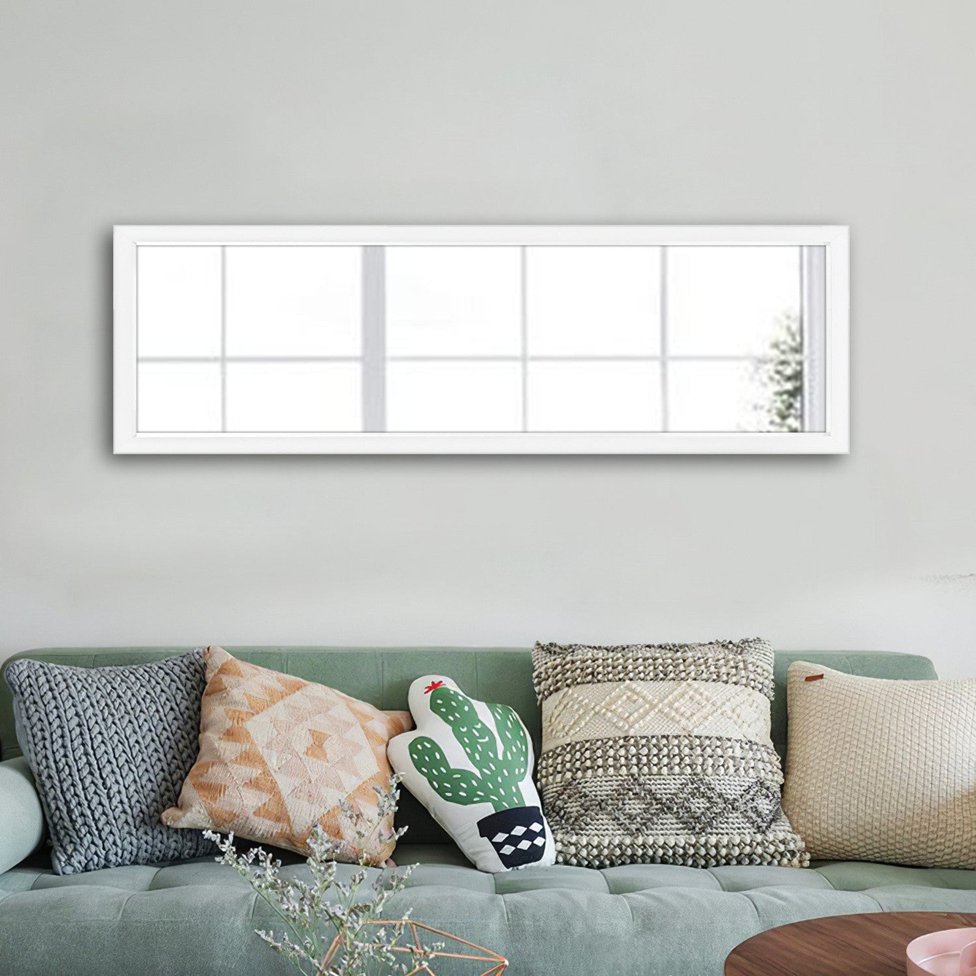 HomeRoots Thick Border White Wall Mirror