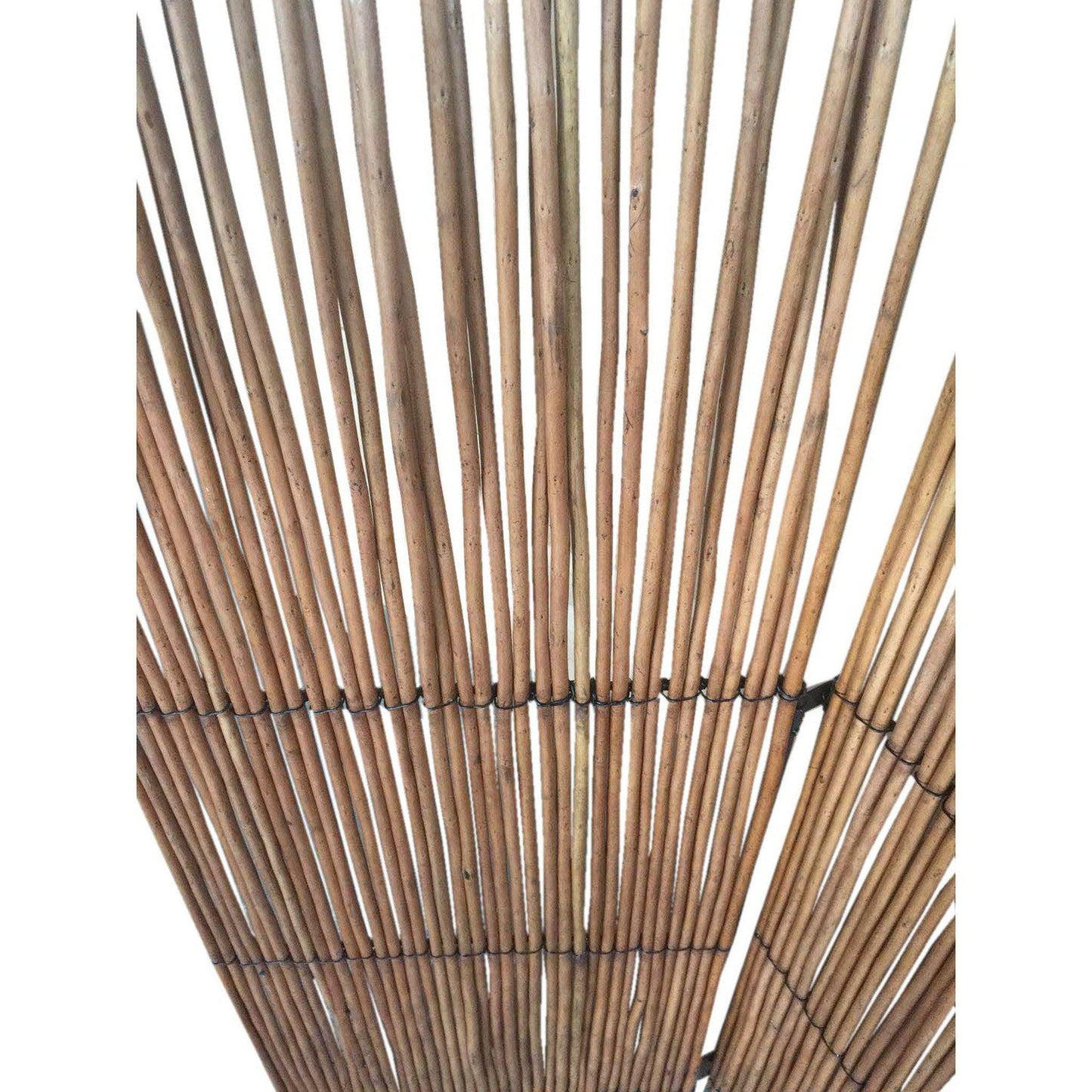 HomeRoots Three Panel Room Divider Screen With Natural Willow Finish