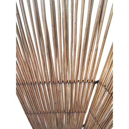HomeRoots Three Panel Room Divider Screen With Natural Willow Finish