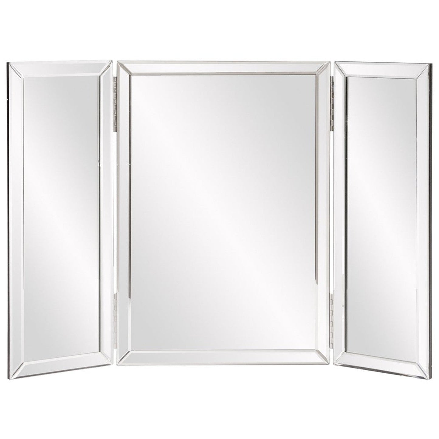 HomeRoots Three Part Hinged Vanity Tabletop Mirror