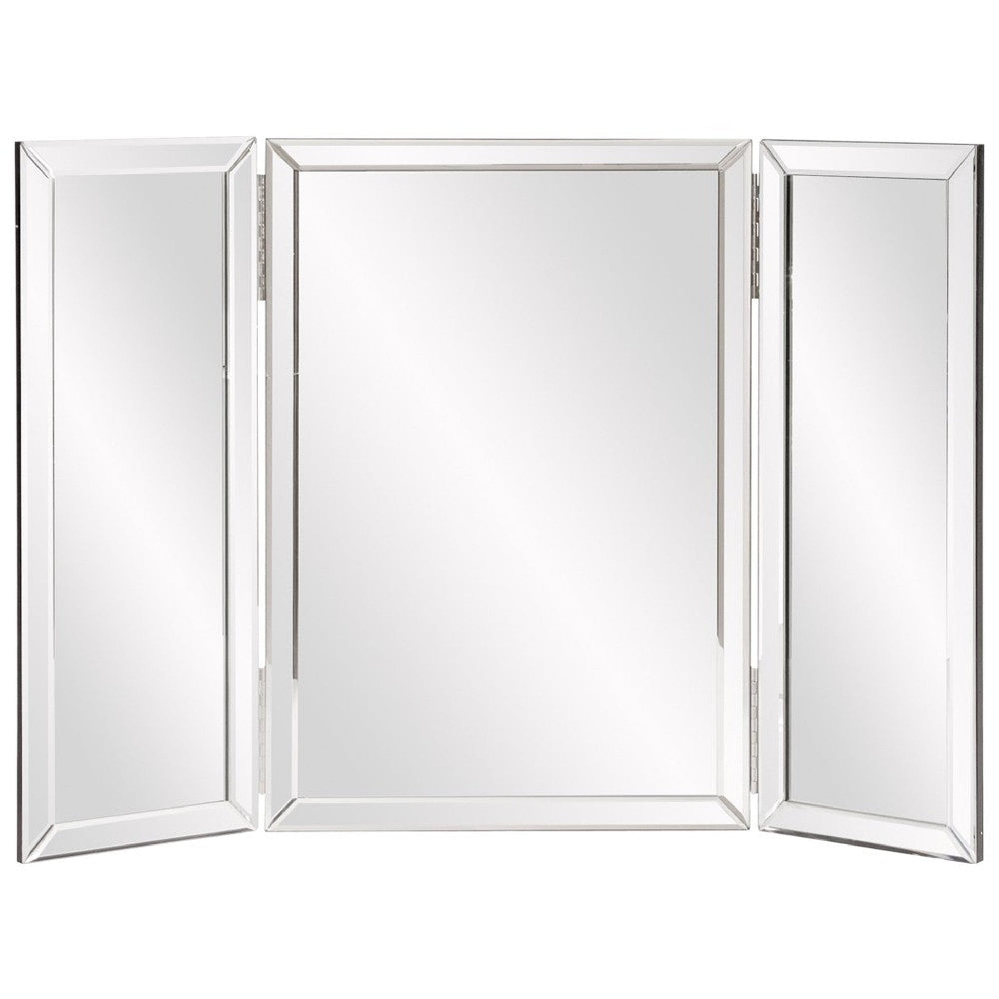 HomeRoots Three Part Hinged Vanity Tabletop Mirror