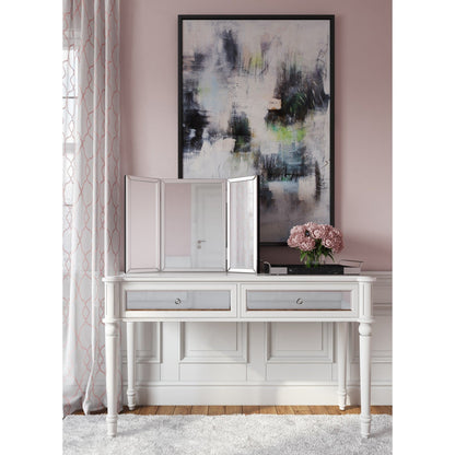 HomeRoots Three Part Hinged Vanity Tabletop Mirror