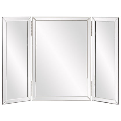HomeRoots Three Part Hinged Vanity Tabletop Mirror