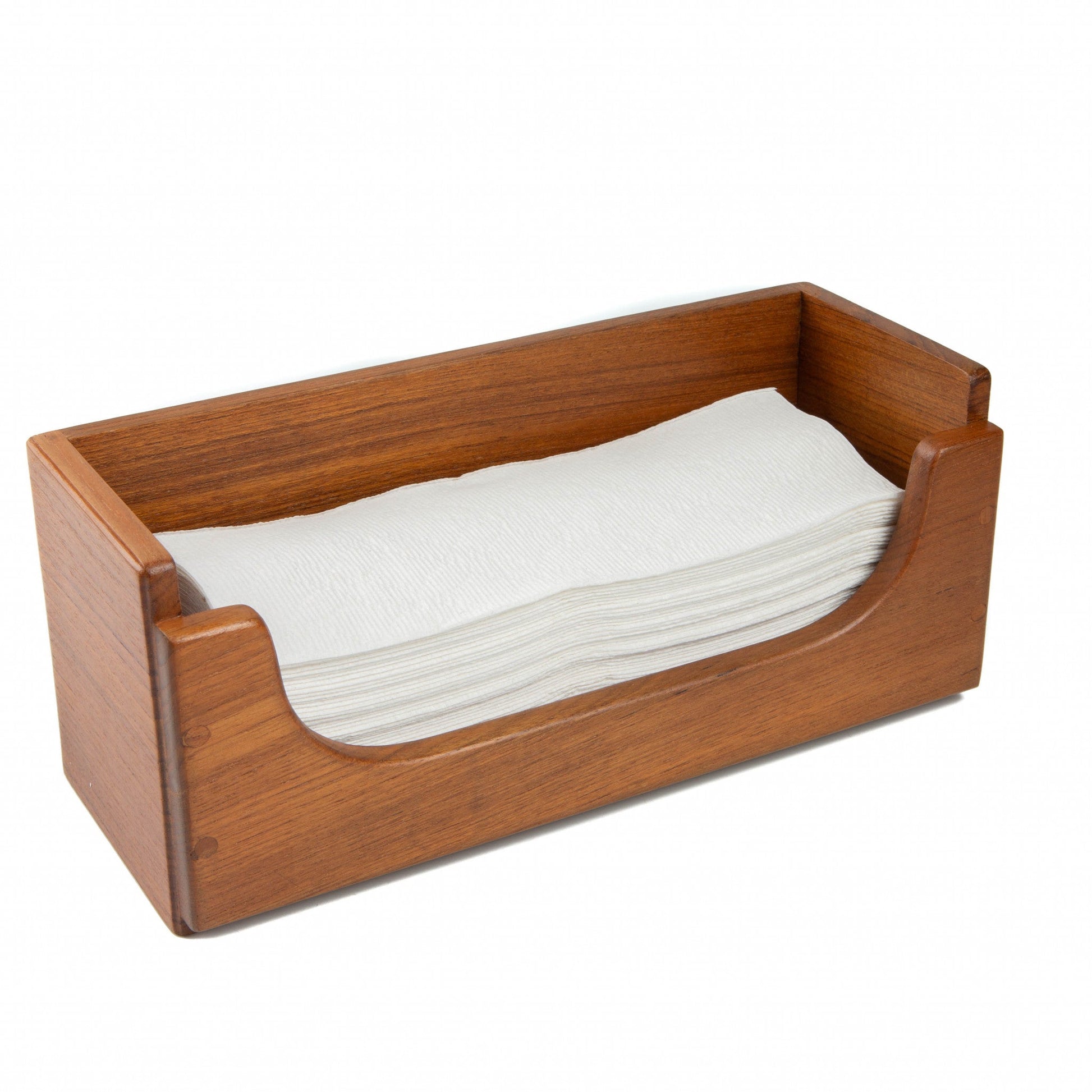 HomeRoots Traditional Solid Teak Guest Paper Towel Holder