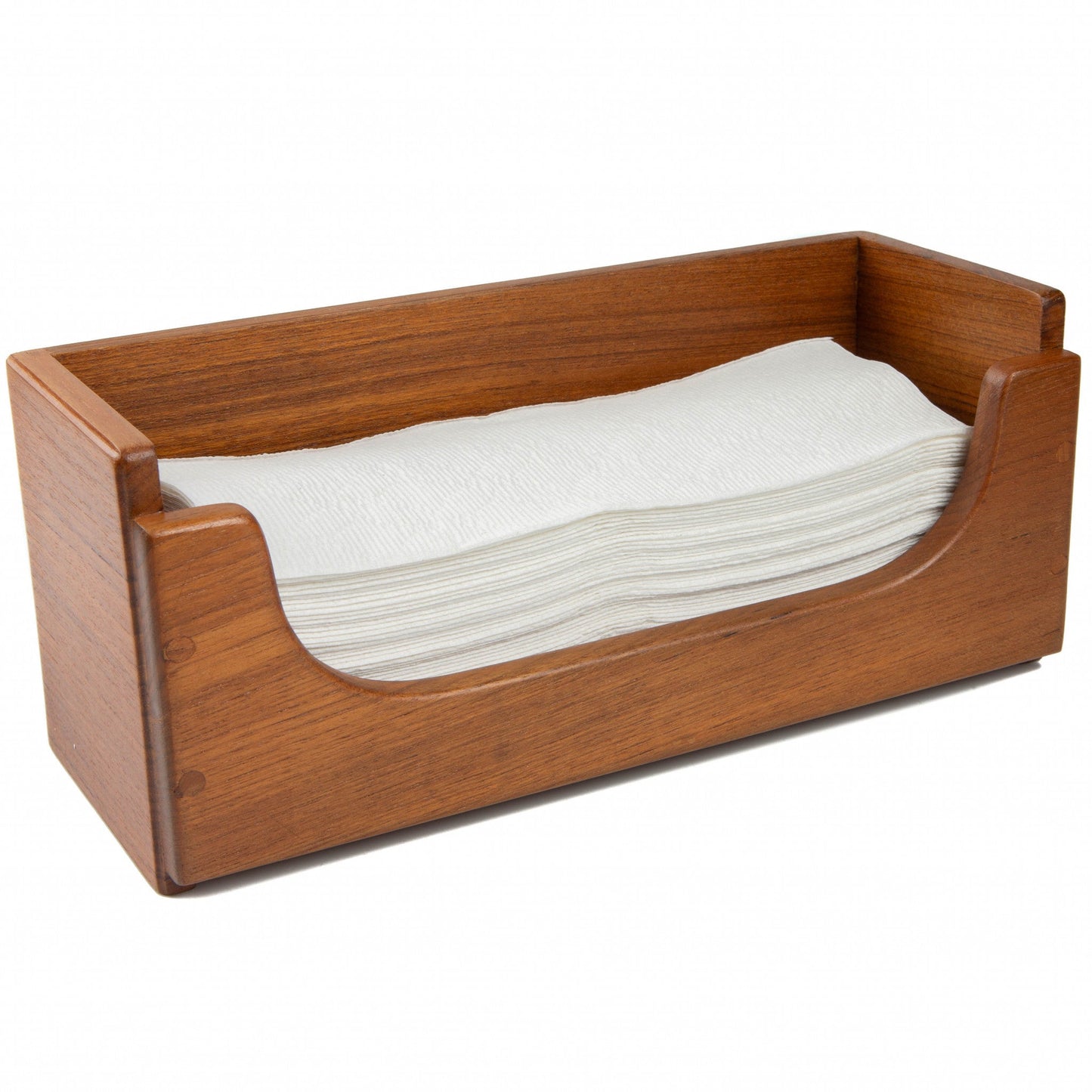 HomeRoots Traditional Solid Teak Guest Paper Towel Holder