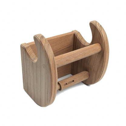 HomeRoots Traditional Solid Teak Magazine and Toilet Paper Holder