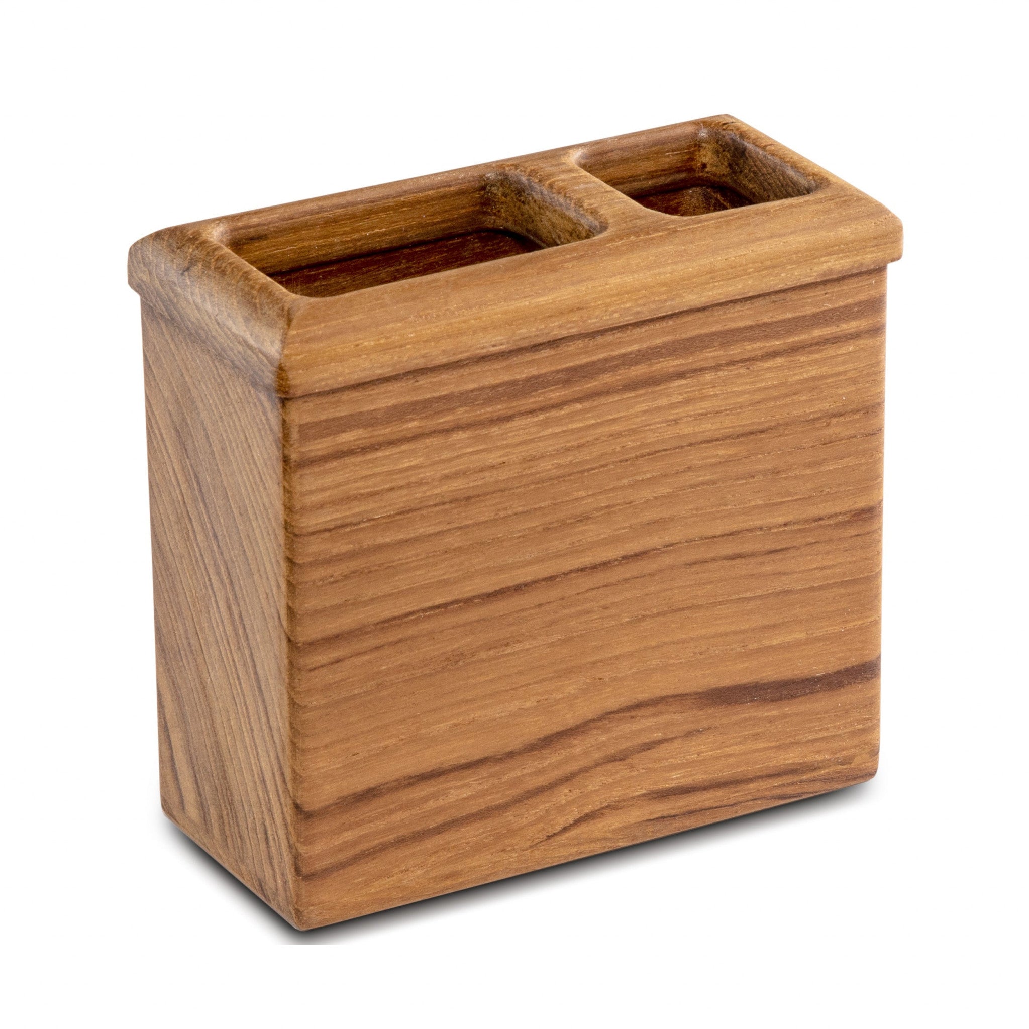 HomeRoots Teak Toothbrush Holder - Thumbnail 3