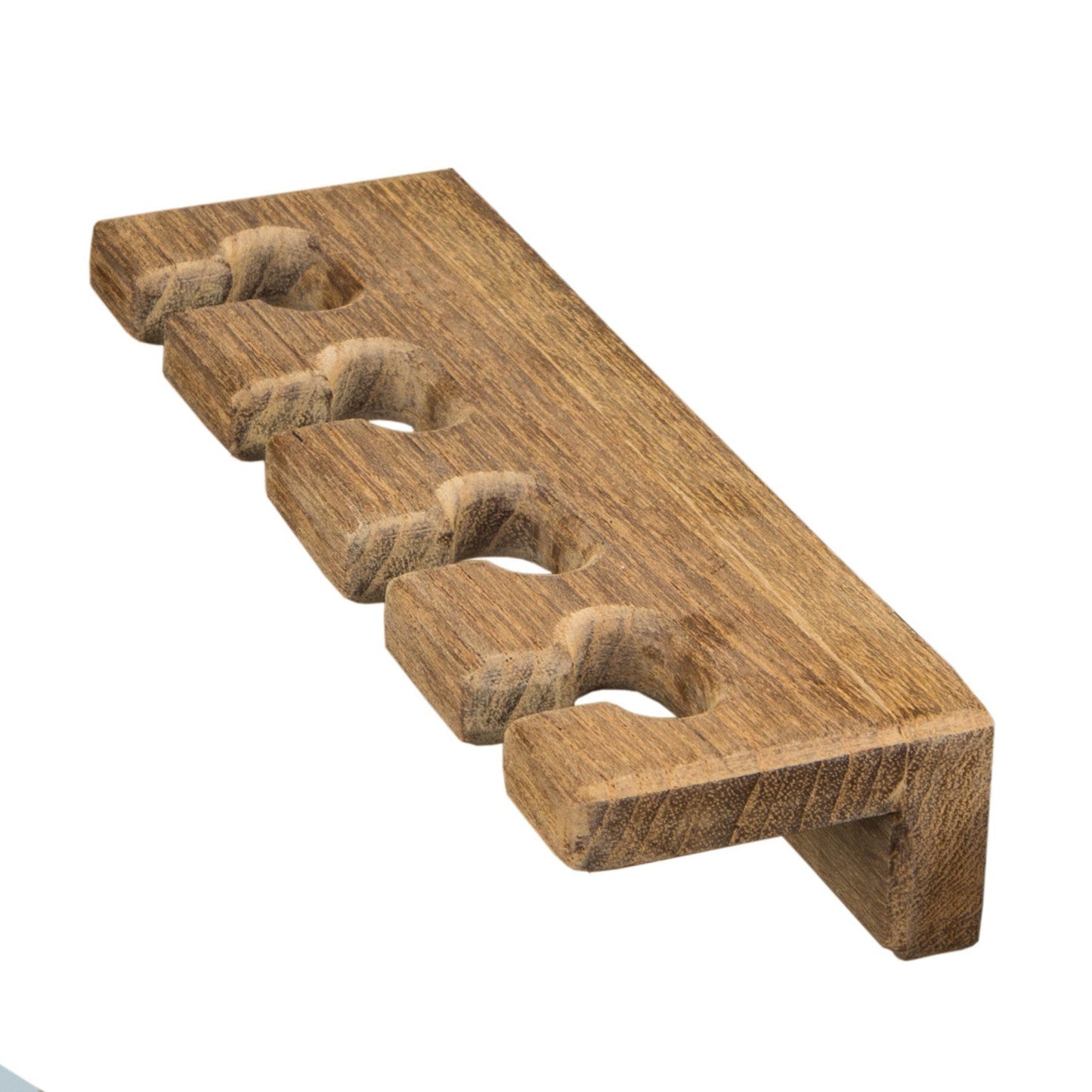 HomeRoots Traditional Solid Teak Wall Mount Toothbrush Holder