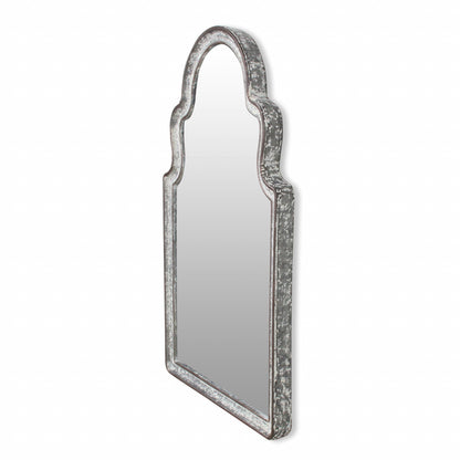 HomeRoots Vintage Curved Gray Wall Mirror