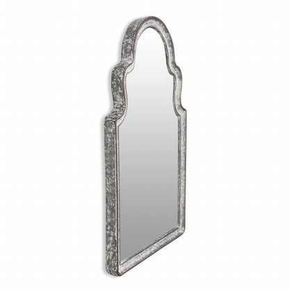 HomeRoots Vintage Curved Gray Wall Mirror