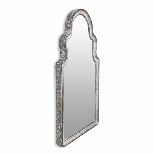HomeRoots Vintage Curved Gray Wall Mirror