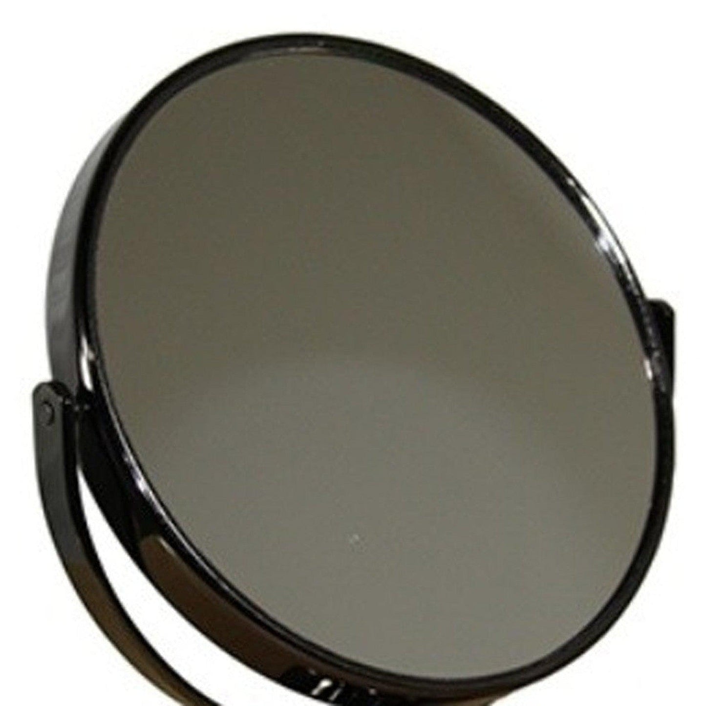 HomeRoots Vintage Pedestal Black 5X Magnification Vanity Mirror