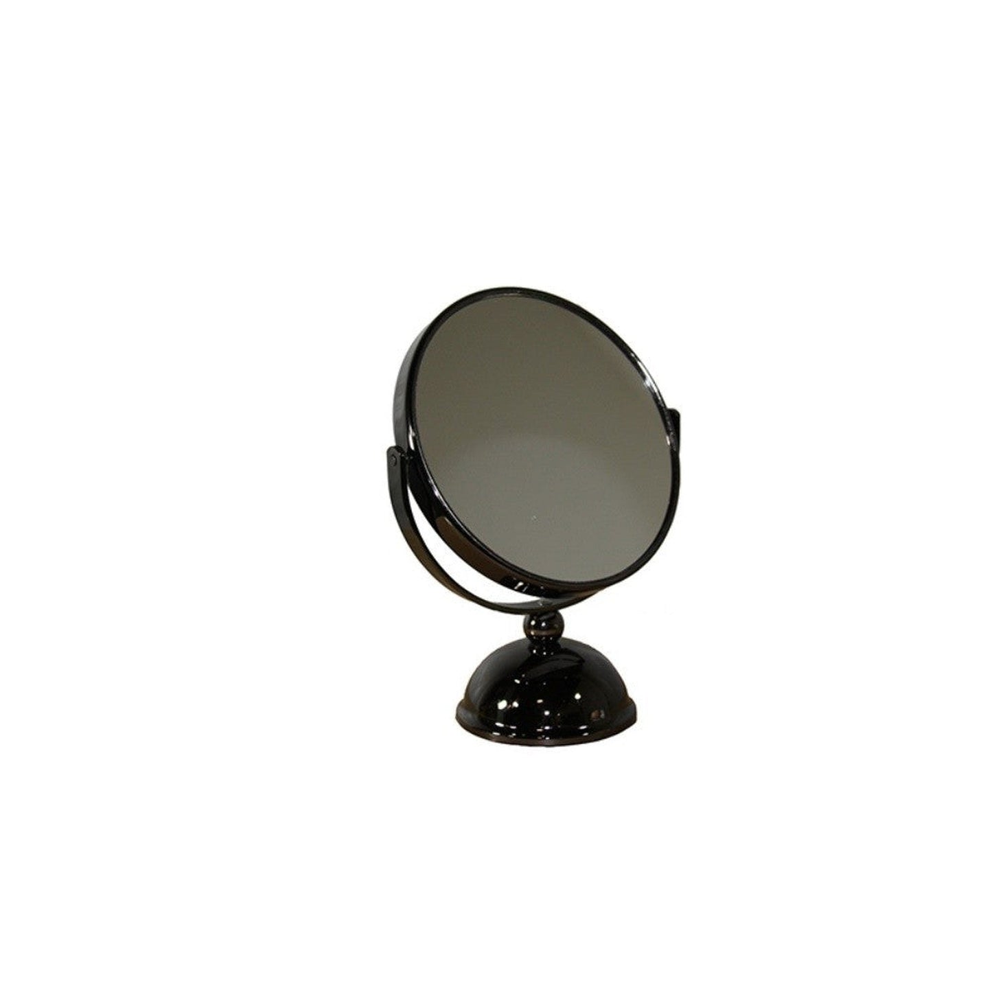 HomeRoots Vintage Pedestal Black 5X Magnification Vanity Mirror