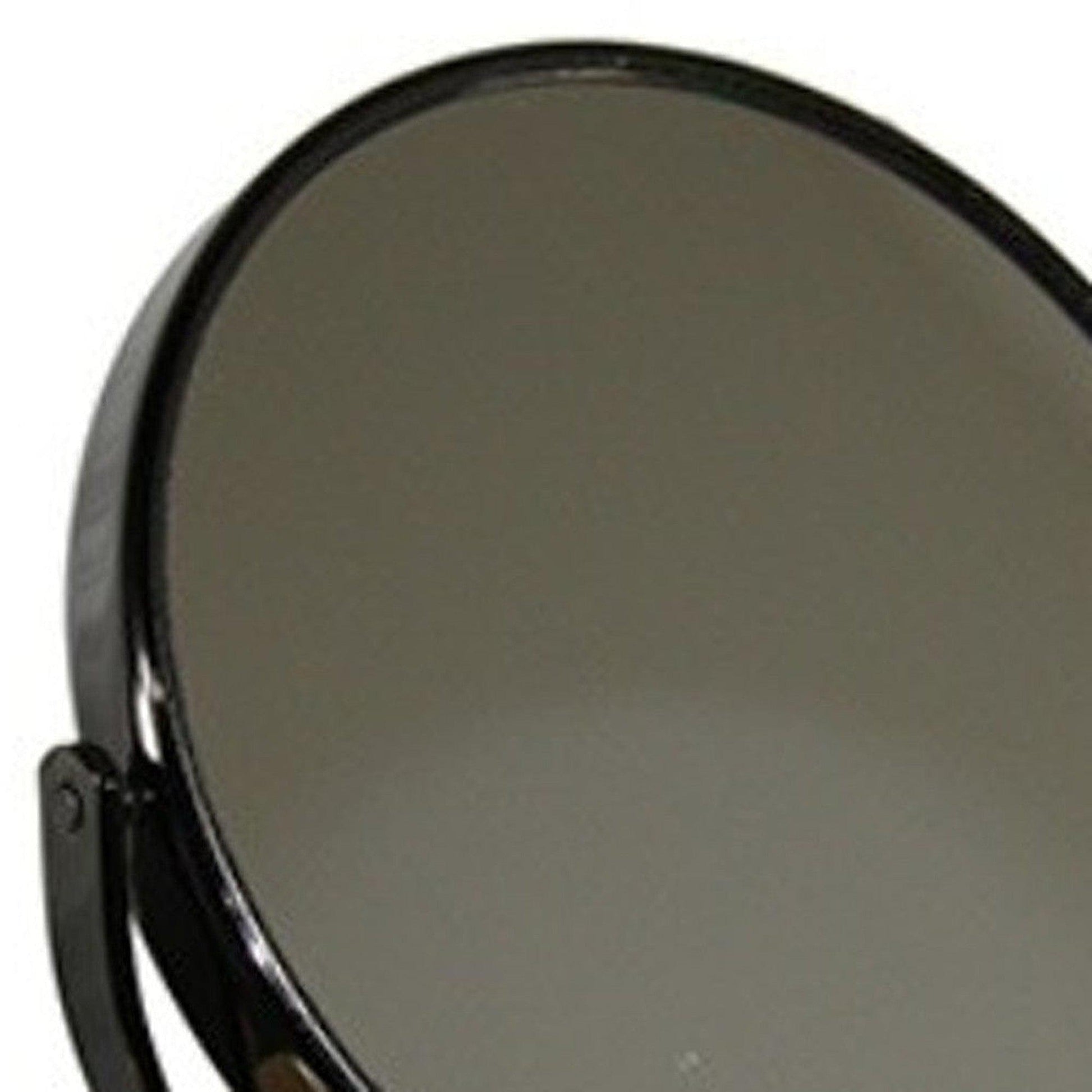 HomeRoots Vintage Pedestal Black 7X Magnification Vanity Mirror