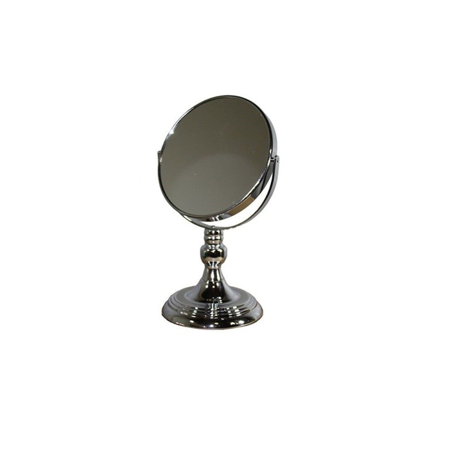 HomeRoots Vintage Pedestal Chrome 3X Magnification Vanity Mirror