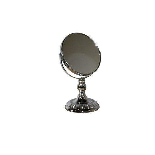 HomeRoots Vintage Pedestal Chrome 3X Magnification Vanity Mirror