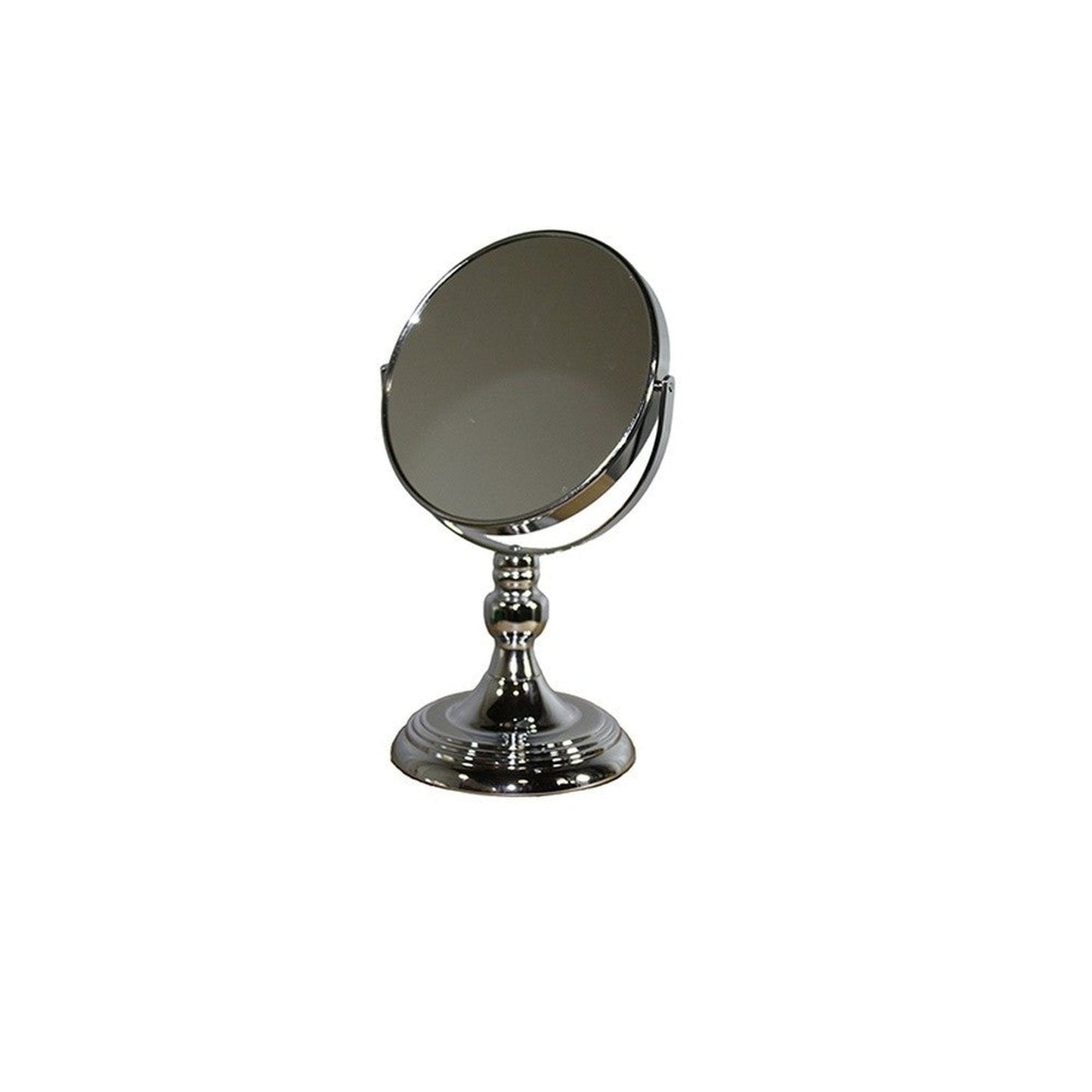 HomeRoots Vintage Pedestal Chrome 5X Magnification Vanity Mirror