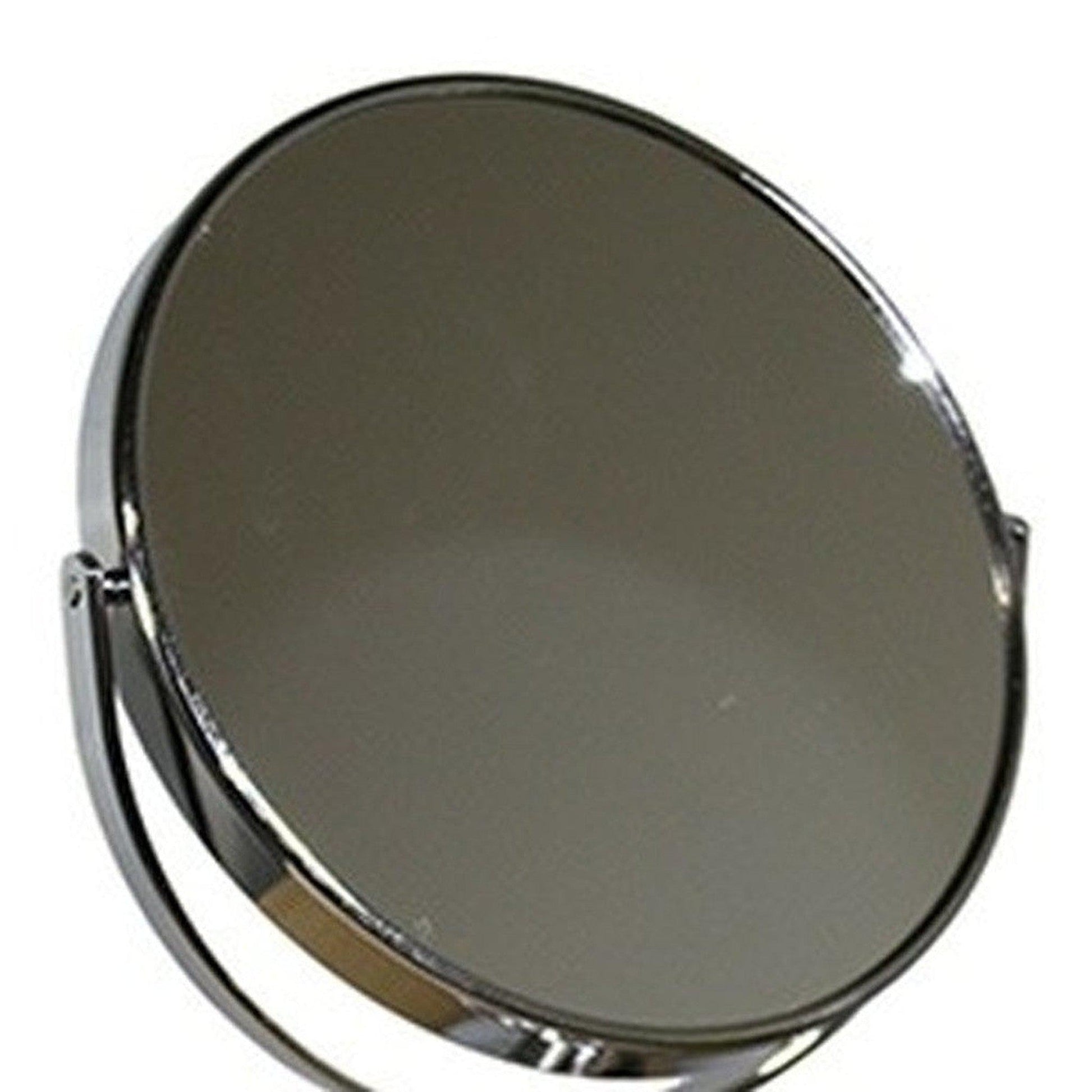 HomeRoots Vintage Pedestal Chrome 5X Magnification Vanity Mirror