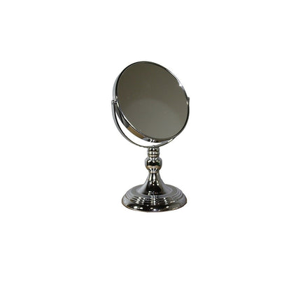 HomeRoots Vintage Pedestal Chrome 5X Magnification Vanity Mirror
