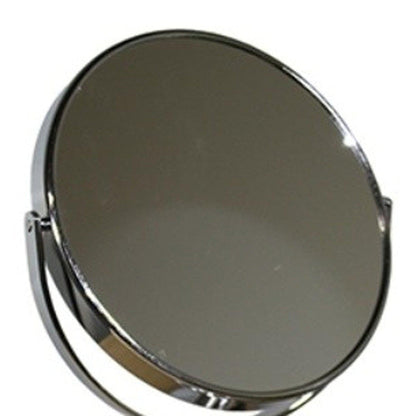 HomeRoots Vintage Pedestal Chrome 7X Magnification Vanity Mirror