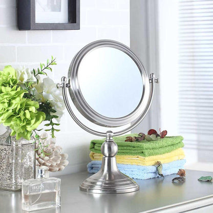 HomeRoots Vintage Rotating Chrome 7X Magnification Vanity Mirror