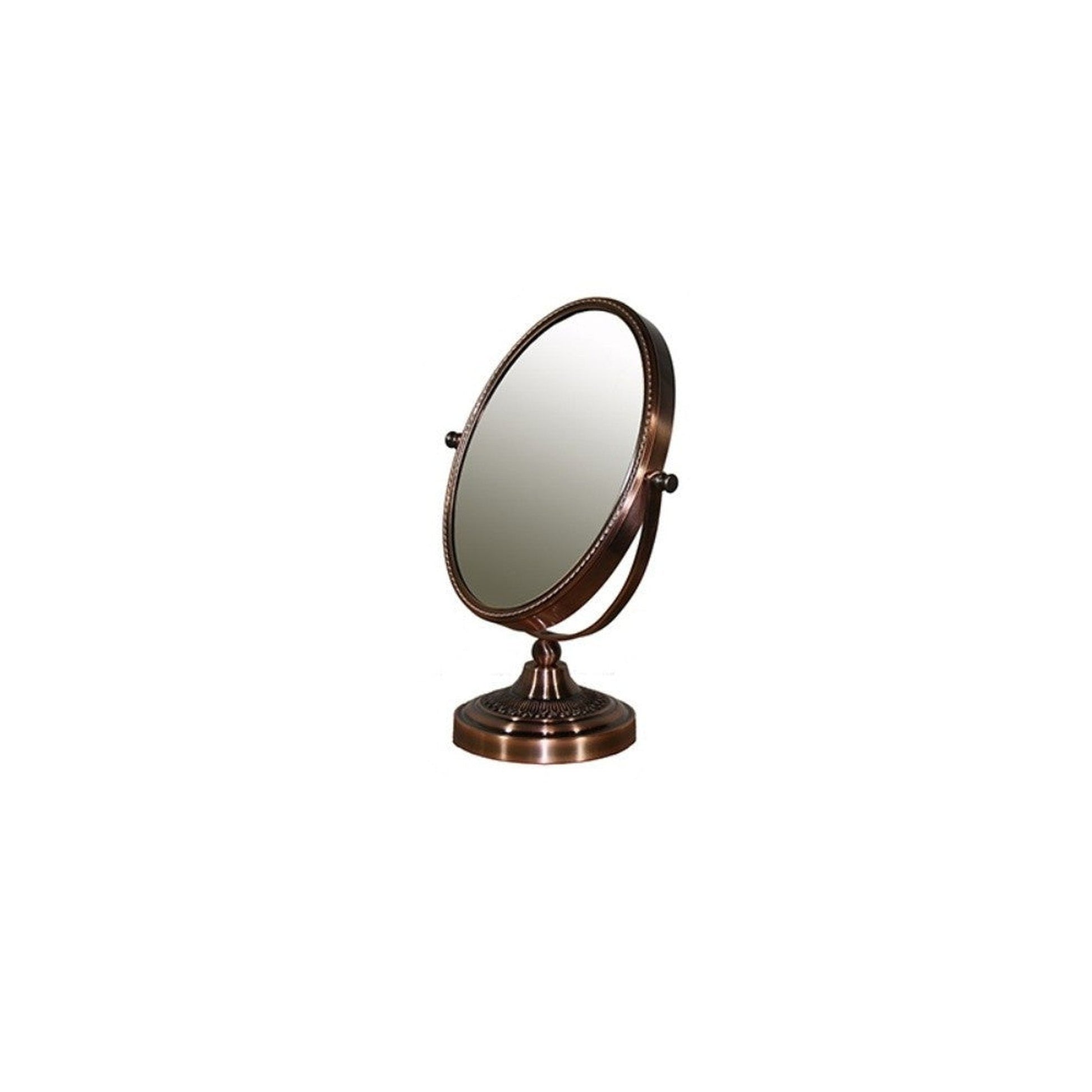 HomeRoots Vintage Style Copper 3X Magnification Vanity Mirror