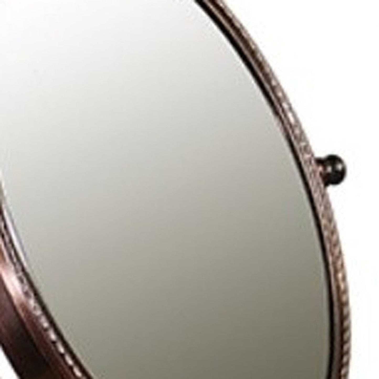 HomeRoots Vintage Style Copper 7X Magnification Vanity Mirror