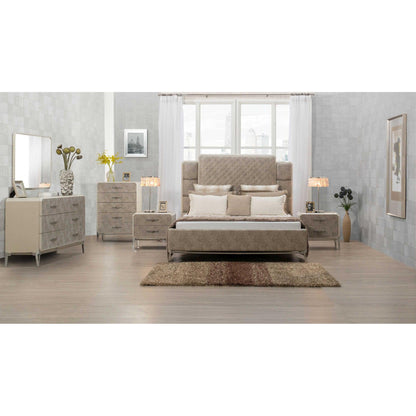 HomeRoots Wall Mirror With Vintage Beige Finish