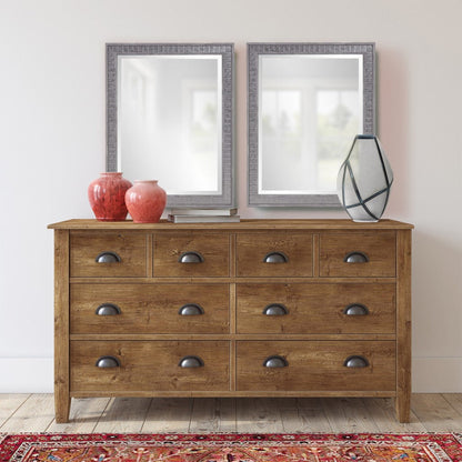 HomeRoots Warm Gray Faux Wood Rectangle Mirror