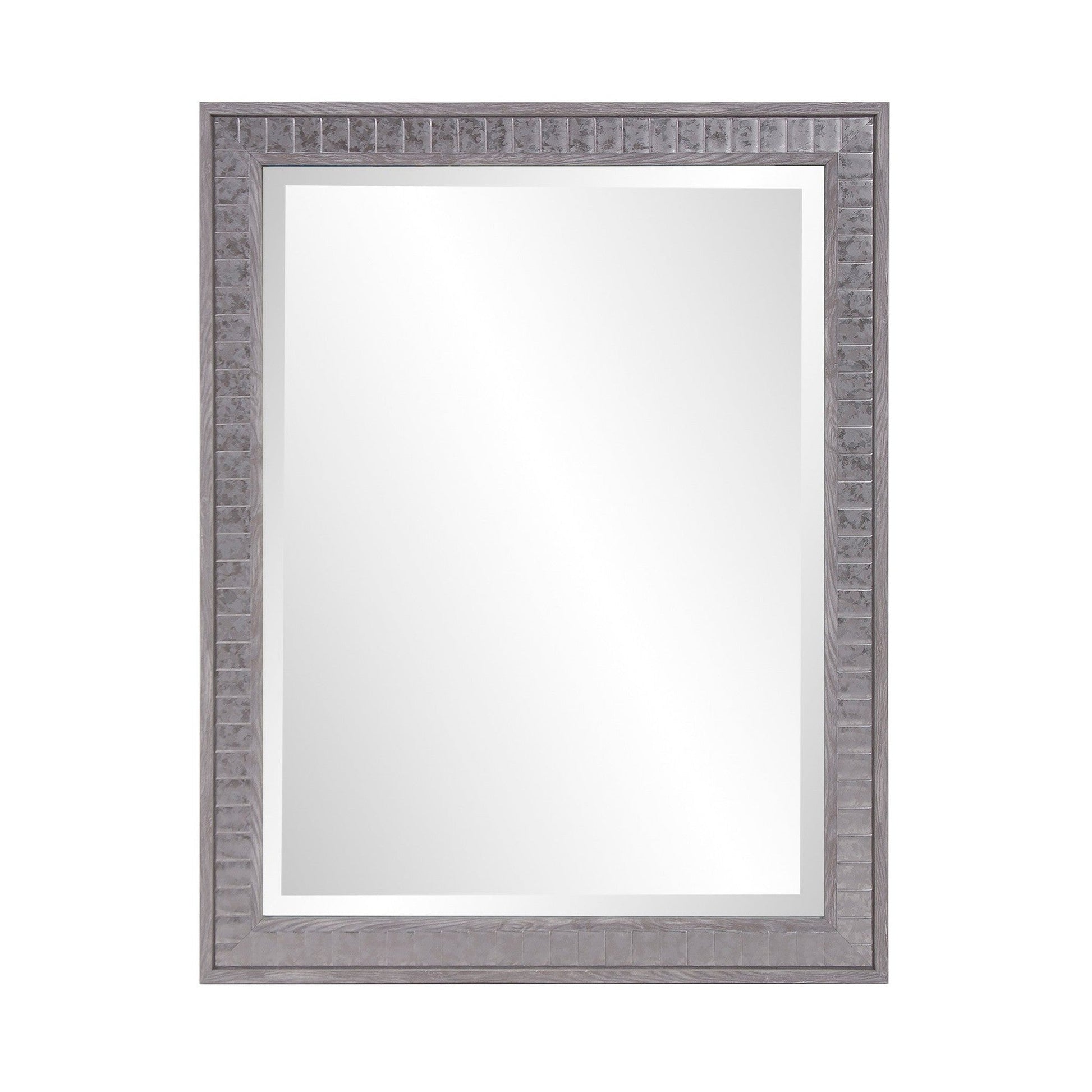 HomeRoots Warm Gray Faux Wood Rectangle Mirror
