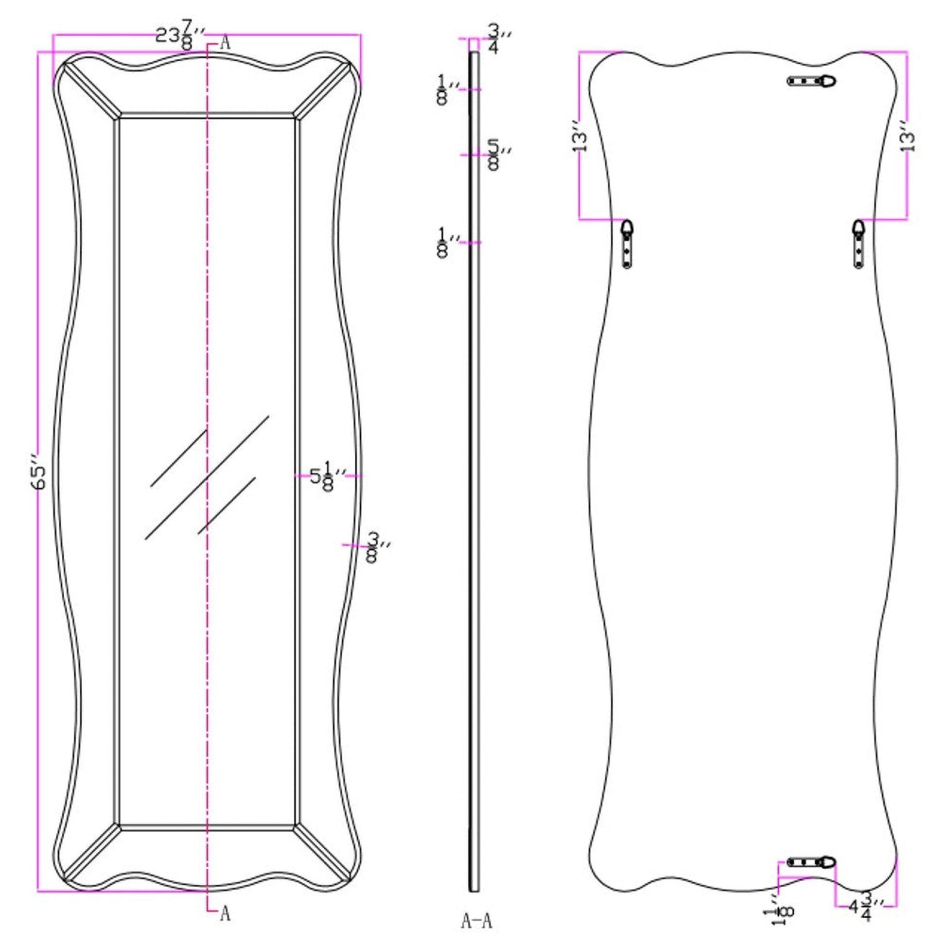 HomeRoots Wavy Full Length Mirror