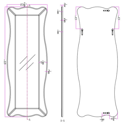 HomeRoots Wavy Full Length Mirror