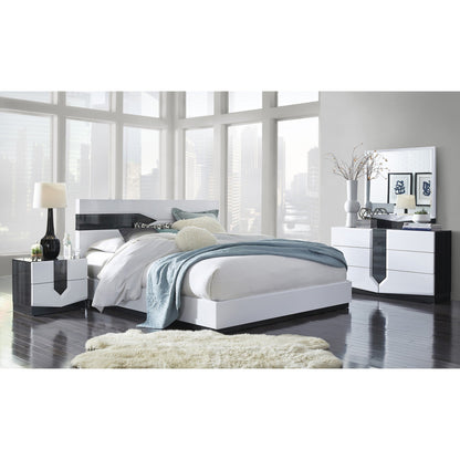 HomeRoots White And Grey Dresser With 6 Drawer