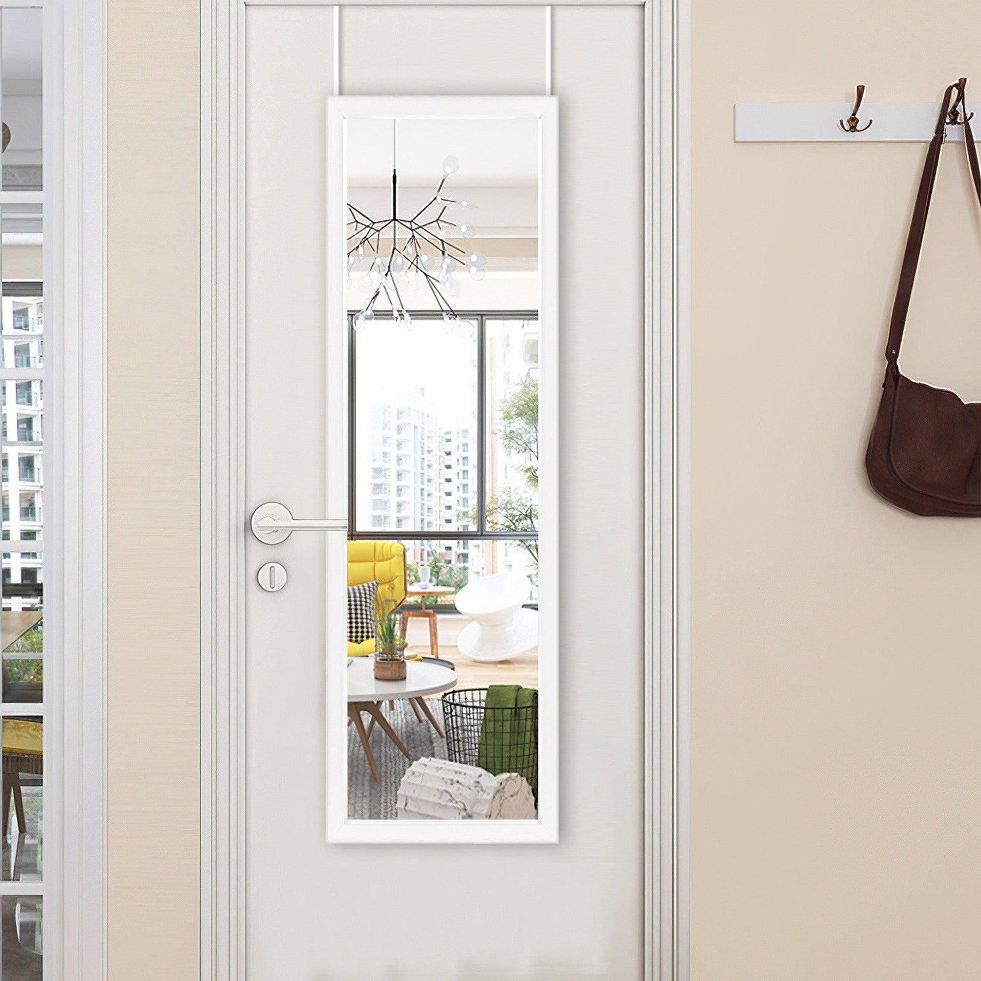 HomeRoots White Door Mount Mirror