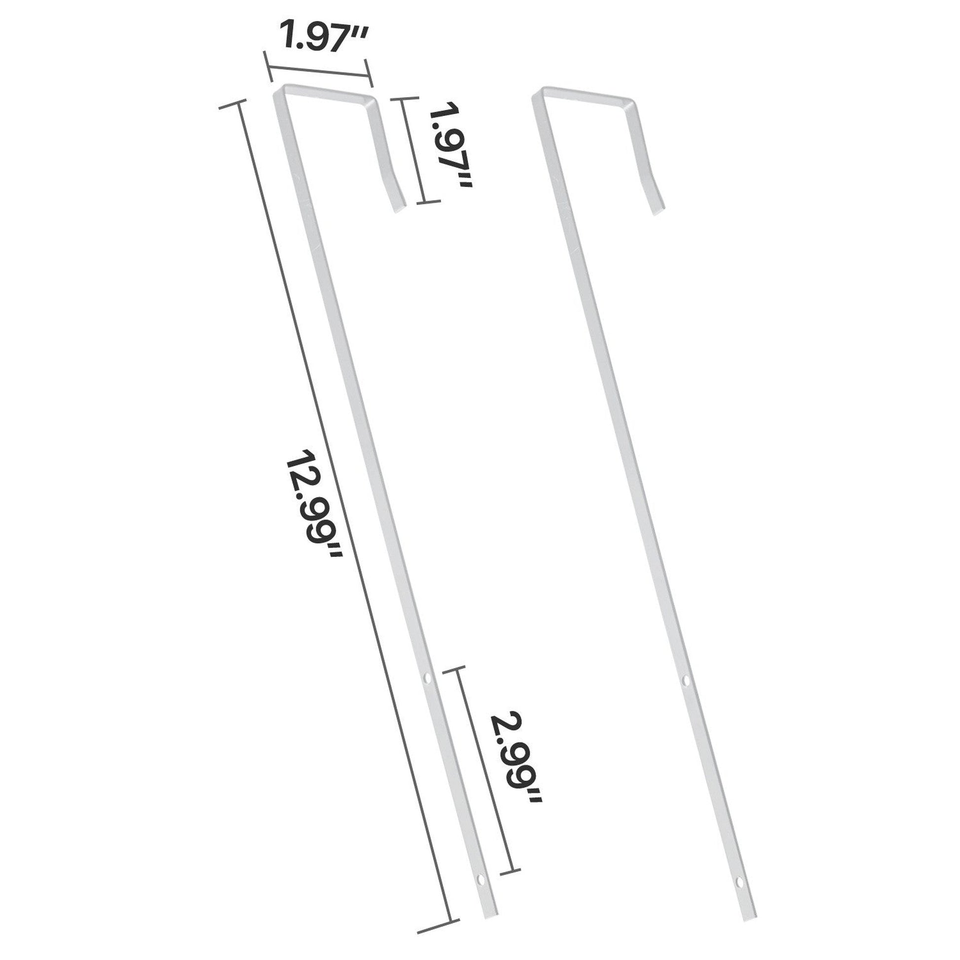 HomeRoots White Framed Door Mount Mirror