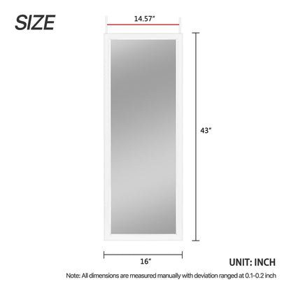 HomeRoots White Framed Door Mount Mirror