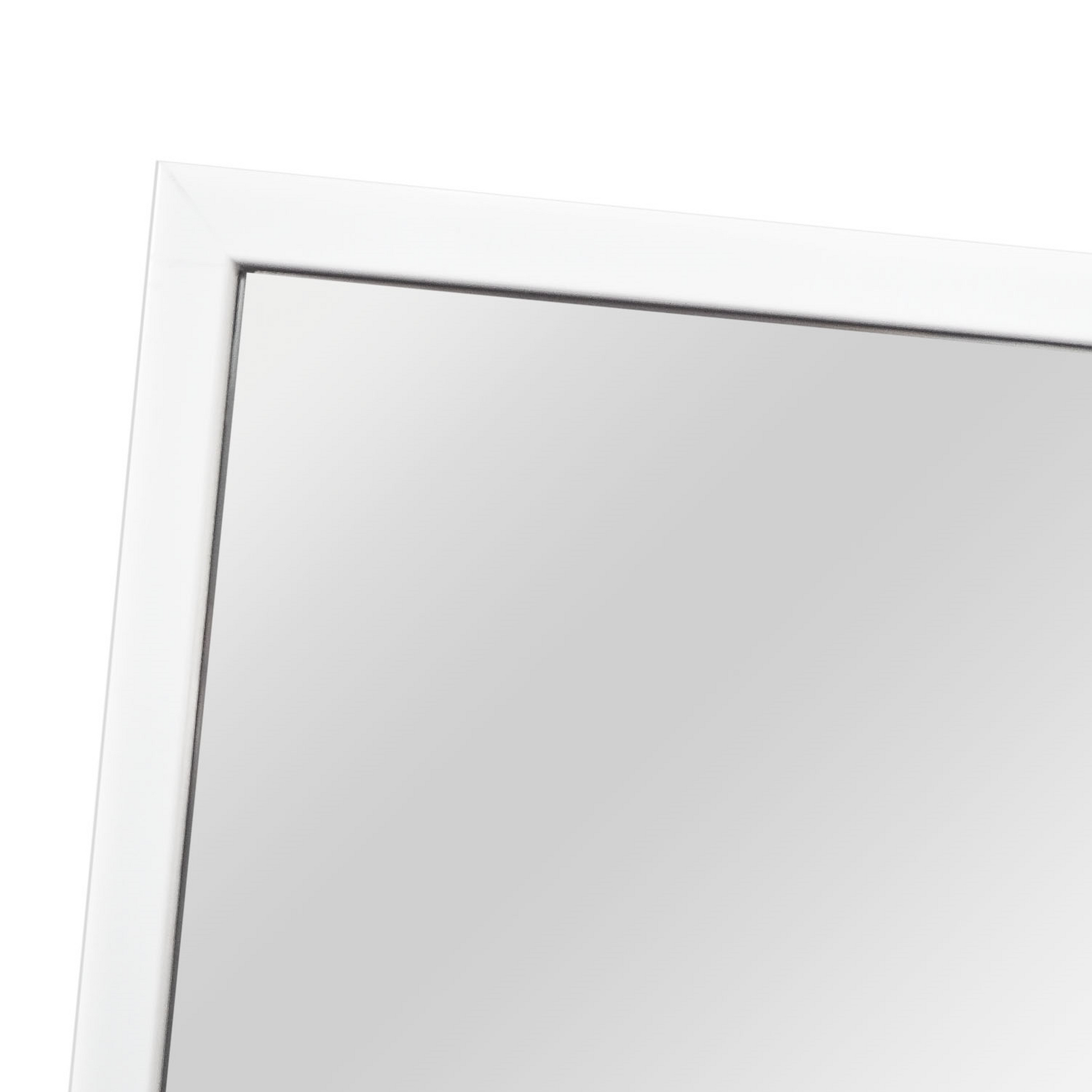 HomeRoots White Framed Wall Mirror with Stand