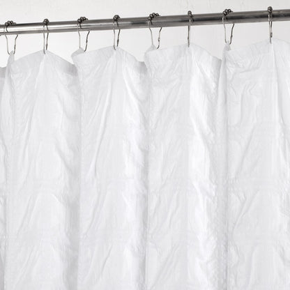 HomeRoots White Modern Crinkle Shower Curtain
