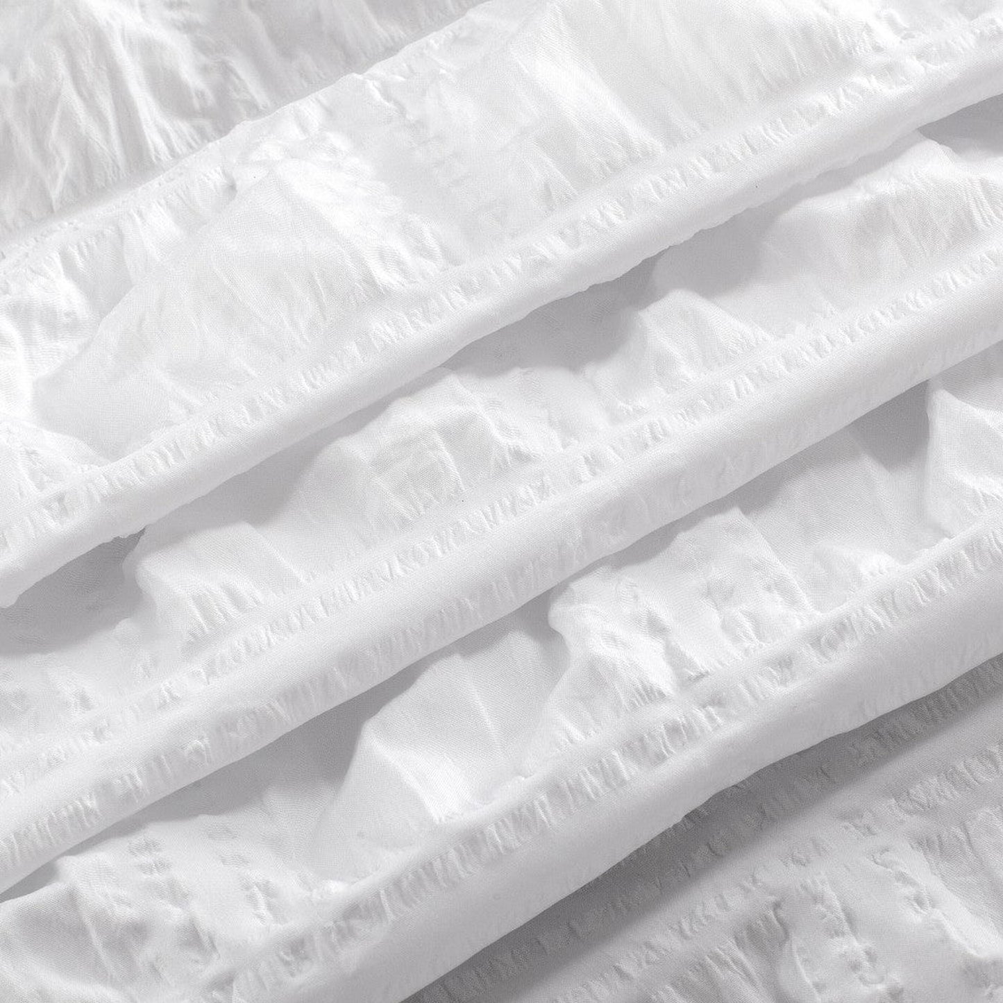 HomeRoots White Modern Crinkle Shower Curtain