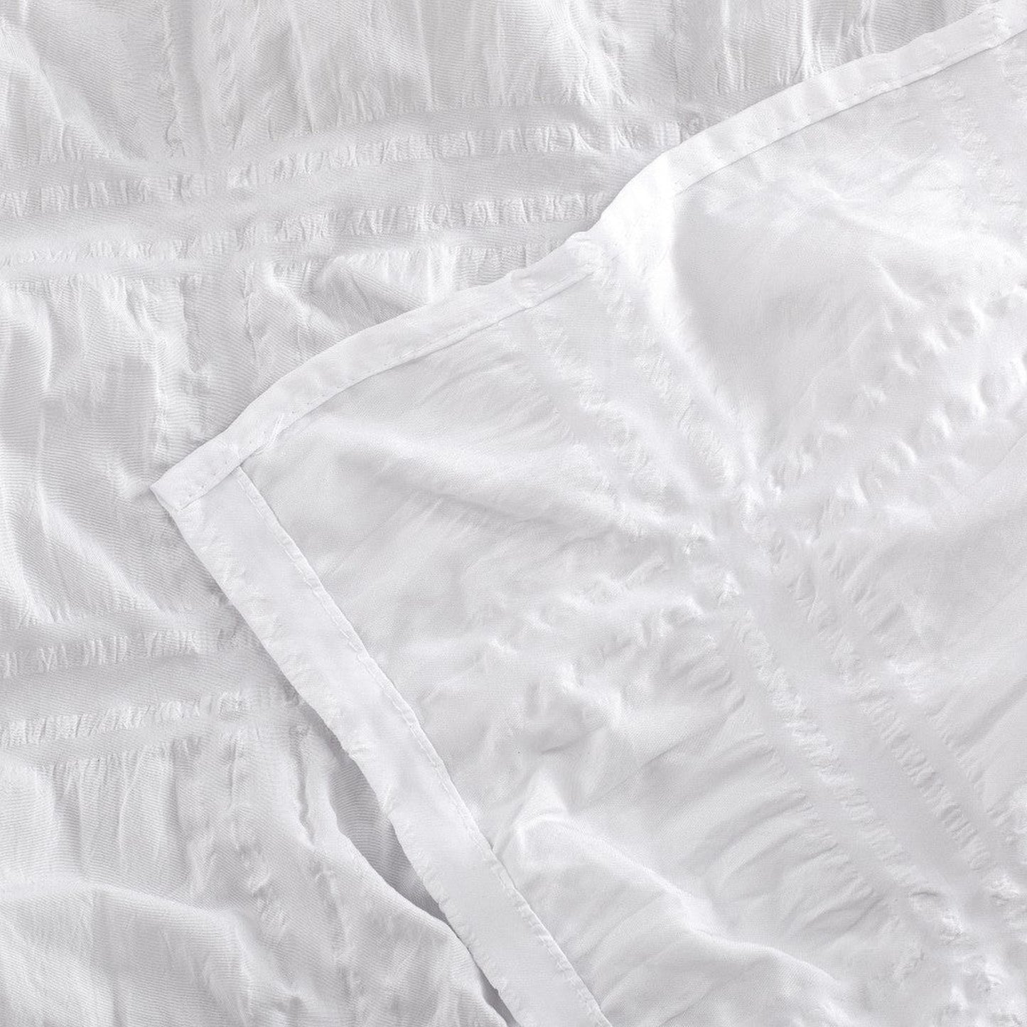 HomeRoots White Modern Crinkle Shower Curtain