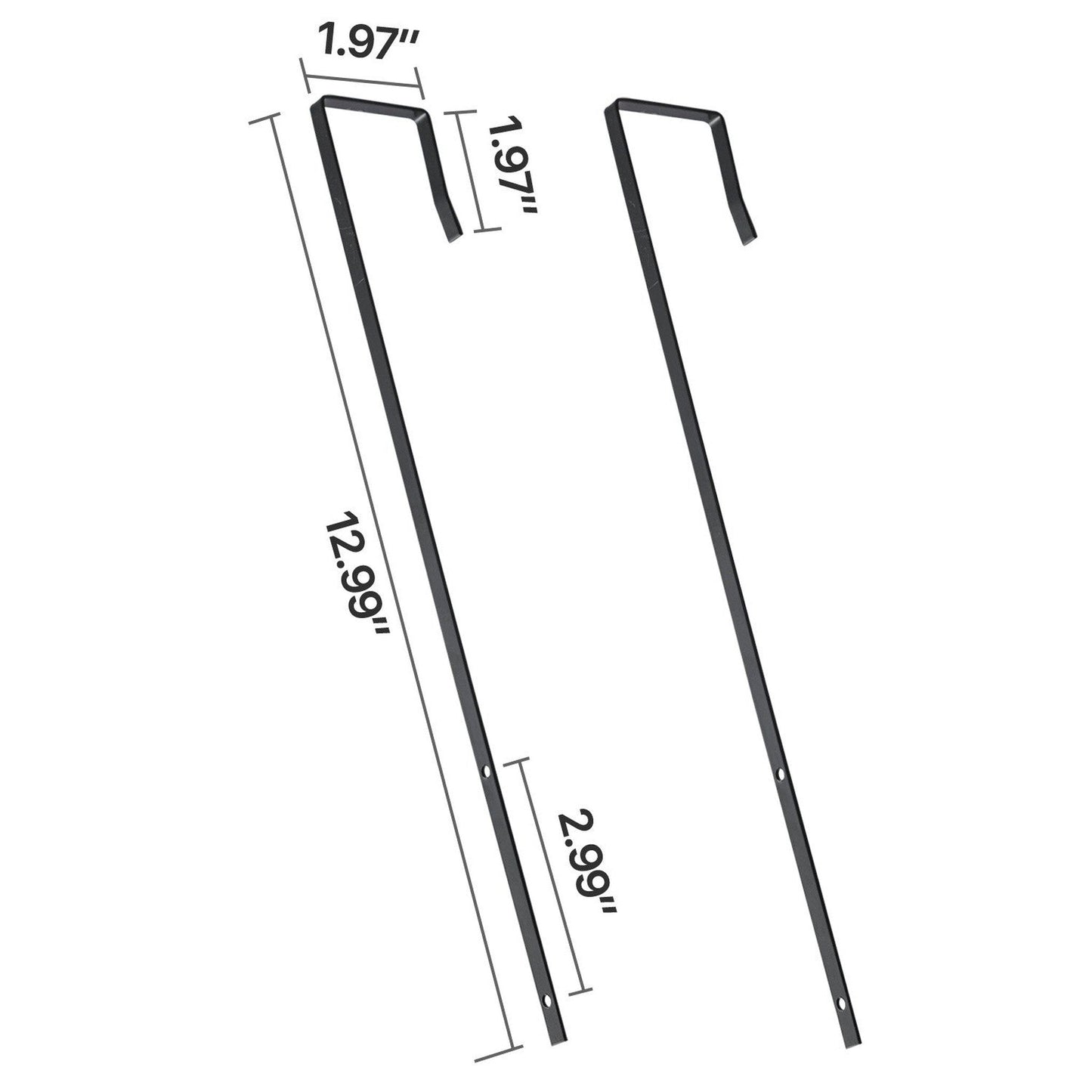 HomeRoots Wide Black Framed Door Mount Mirror