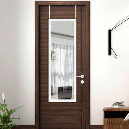 HomeRoots Wide White Framed Door Mount Mirror