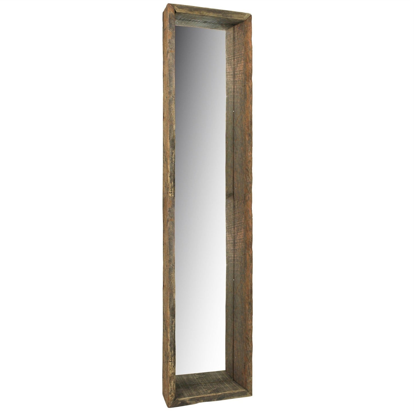 HomeRoots Wooden Mirrored Shelf